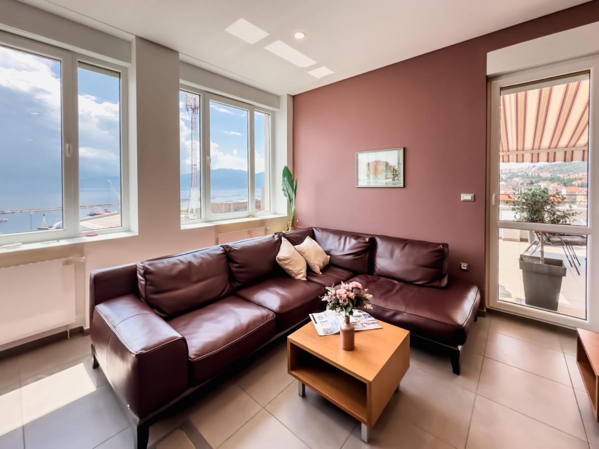 105M2 Penthouse Sea View Rijeka With Free Garage Parking Apartment Ngoại thất bức ảnh